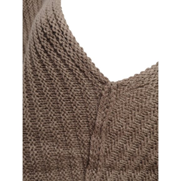 HOST PICK  New Raw Seams V-Neck Knit Pullover Sweater L - Picture 4 of 5